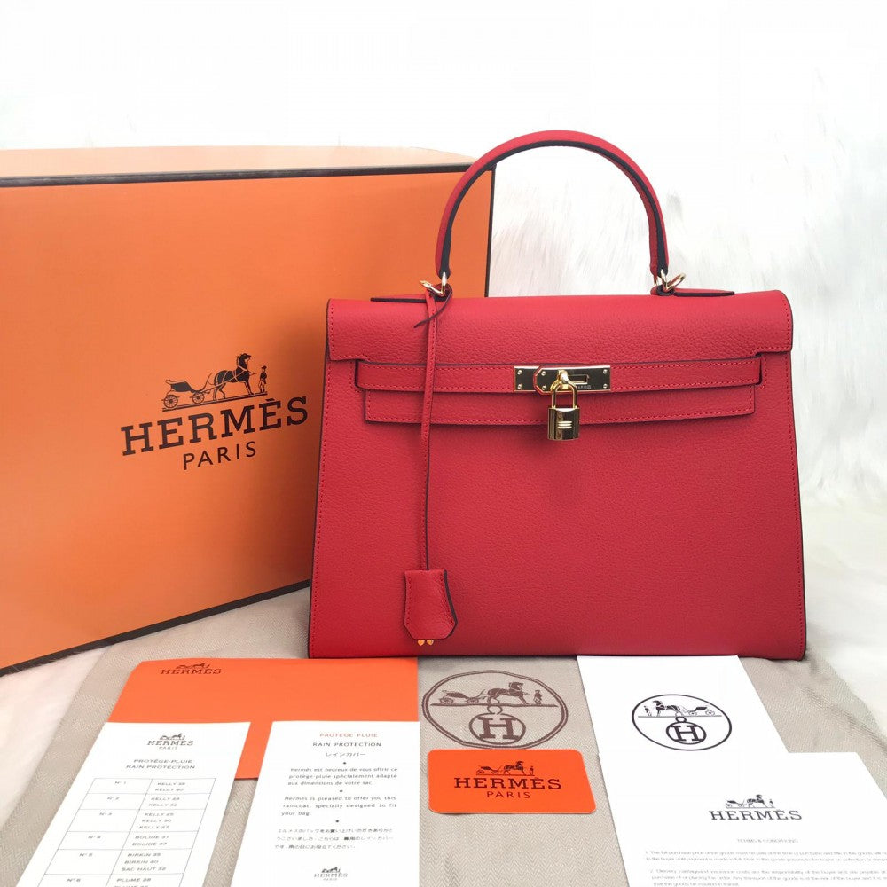 Kelly 32 | Togo-Leder | Palladium-Beschläge.
