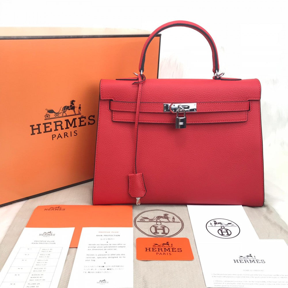 Kelly 32 | Togo-Leder | Palladium-Beschläge.