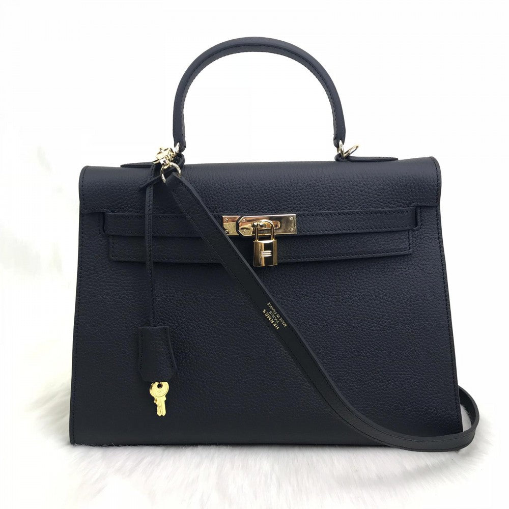 Kelly 32 | Togo-Leder | Palladium-Beschläge.