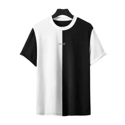 Men’s Patchwork T-Shirt – Short Sleeve Casual