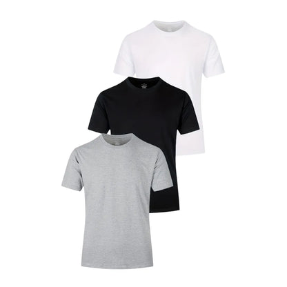 Men’s 3-Pack Basic T-Shirts – Casual Crew Neck
