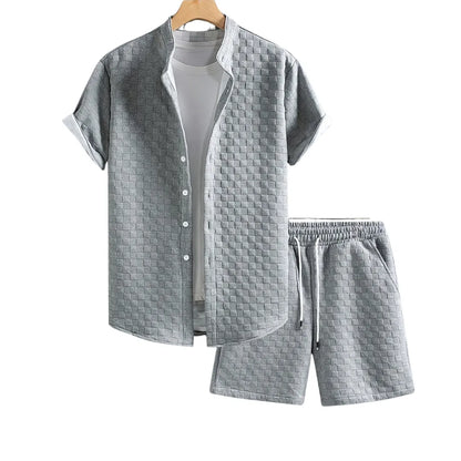 Men’s Summer Shirt & Shorts Set – Casual Two-Piece Outfit