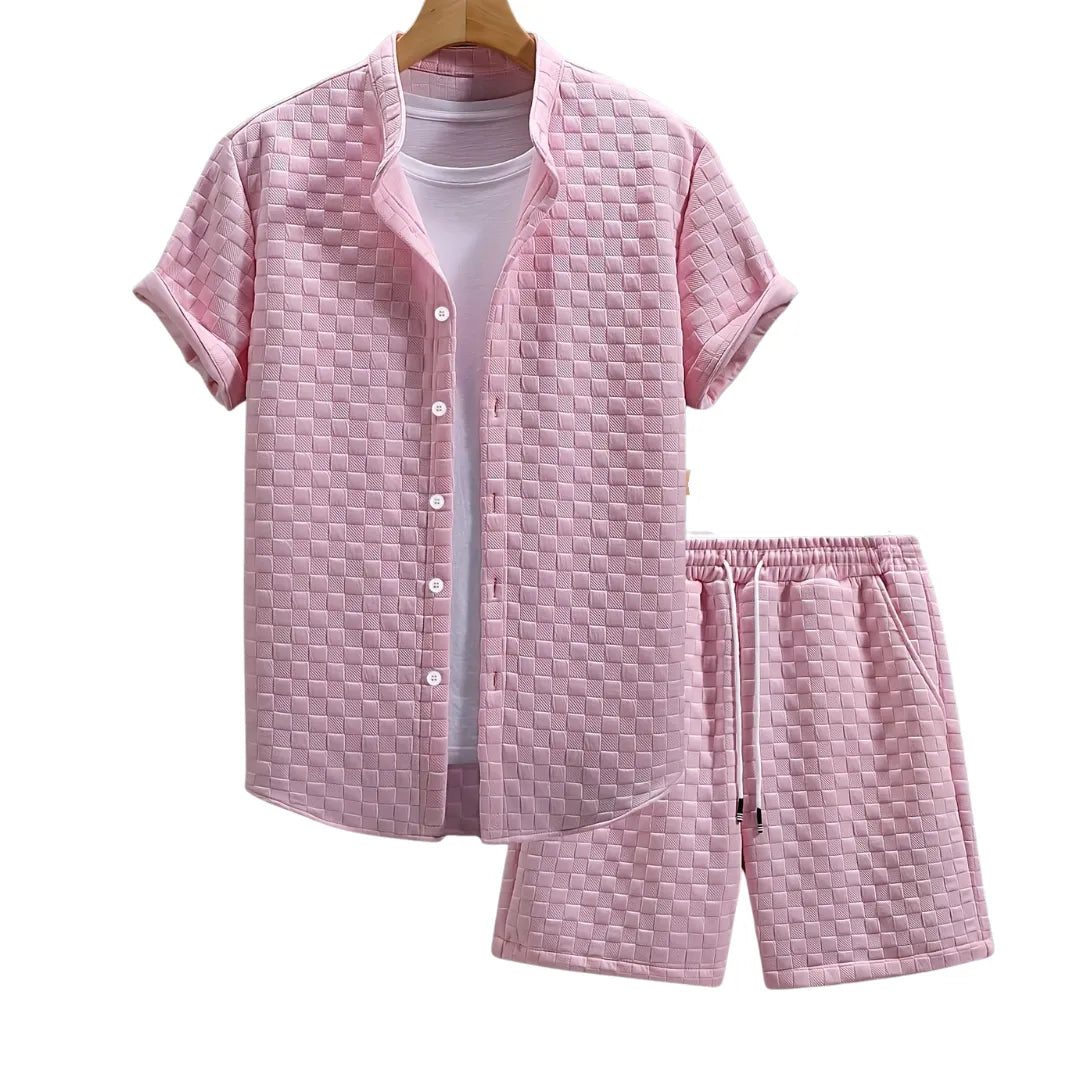 Men’s Summer Shirt & Shorts Set – Casual Two-Piece Outfit