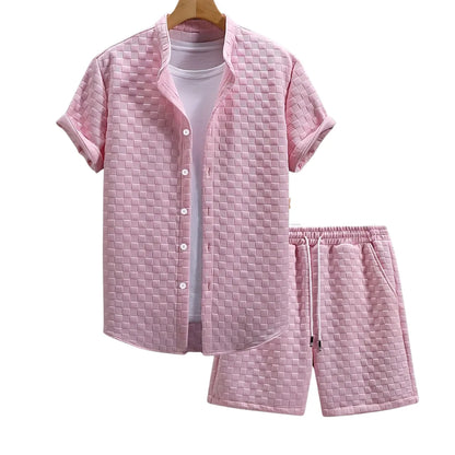 Men’s Summer Shirt & Shorts Set – Casual Two-Piece Outfit