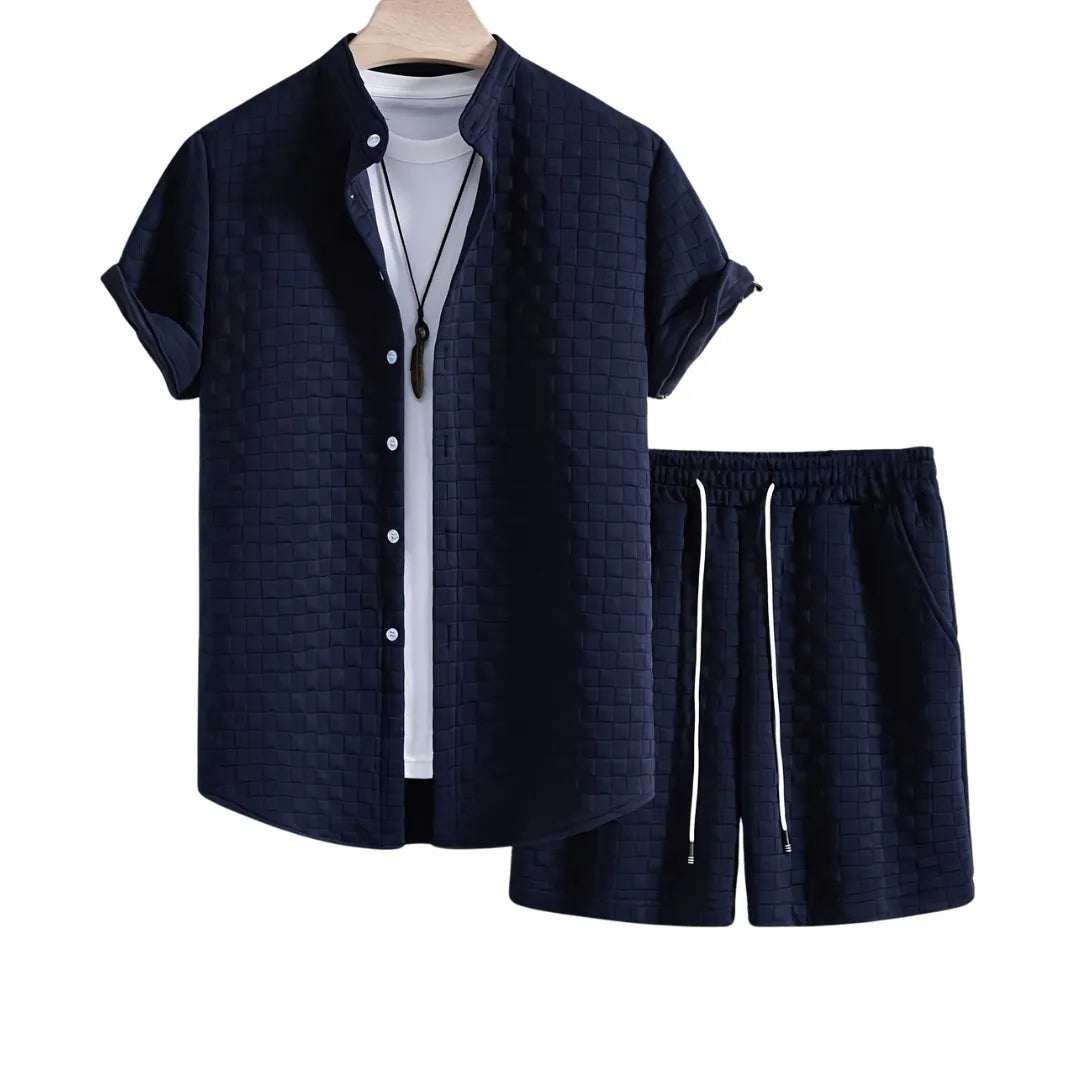 Men’s Summer Shirt & Shorts Set – Casual Two-Piece Outfit