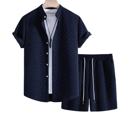 Men’s Summer Shirt & Shorts Set – Casual Two-Piece Outfit