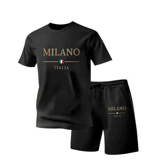 Men’s Milano Italia Summer Set – Casual T-Shirt & Shorts