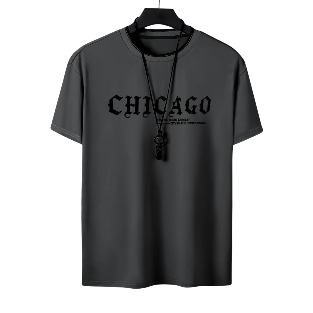 Men’s Chicago Graphic T-Shirt – Casual Short Sleeve