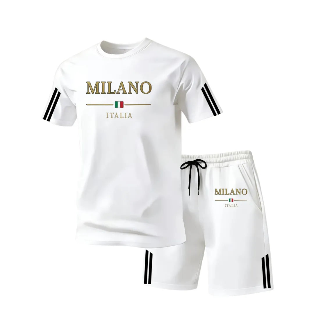 Men’s Milano Italia Summer Set – Casual T-Shirt & Shorts