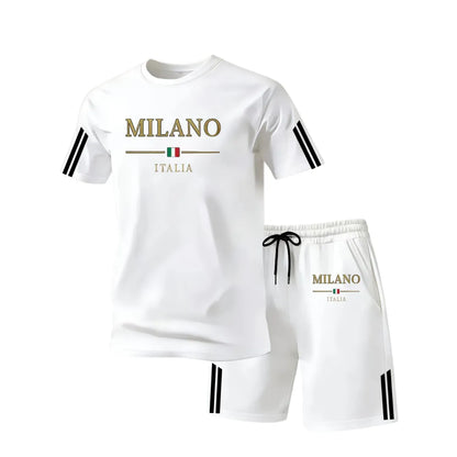 Men’s Milano Italia Summer Set – Casual T-Shirt & Shorts