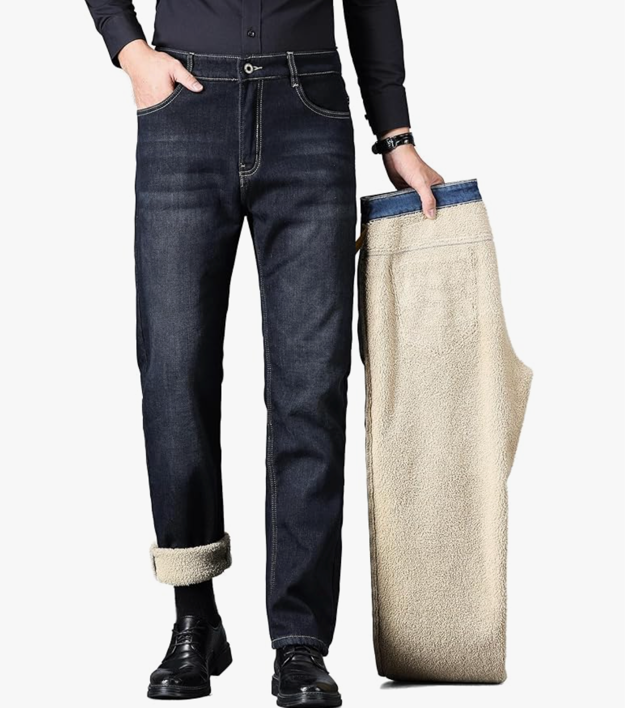 Warm Fleece-Lined Jeans