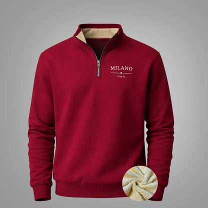 Men’s Winter Fleece Hoodie – Warm Quarter Zip Pullove
