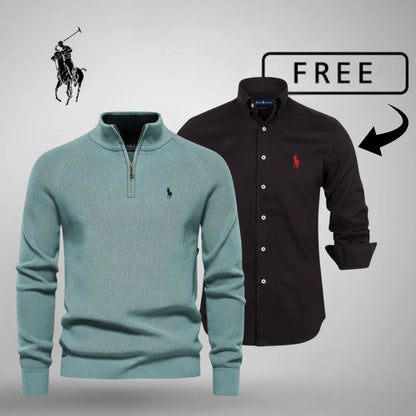 ComfortBlend Half-Zip Jumper + FREE Classic Shirt
