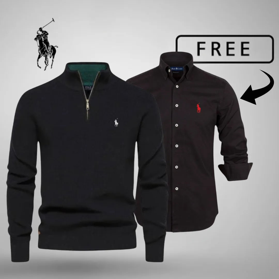 ComfortBlend Half-Zip Jumper + FREE Classic Shirt