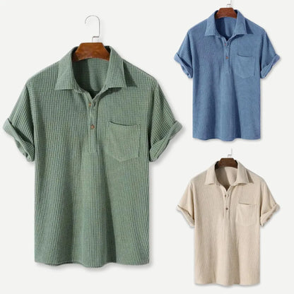 Men’s Relaxed Textured Polo Shirt