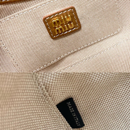 Miu Miu Wander Wicker Shoulder Bag