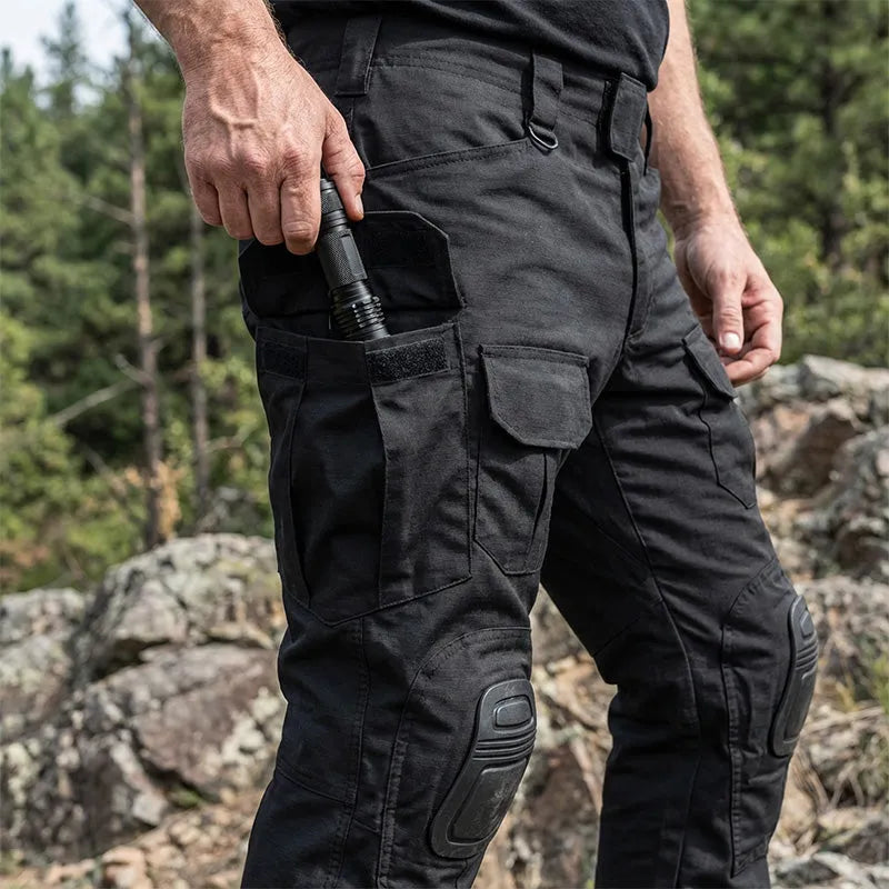 50% OFF – Rugged Men's Cargo Trousers with Built-In Knee Pads