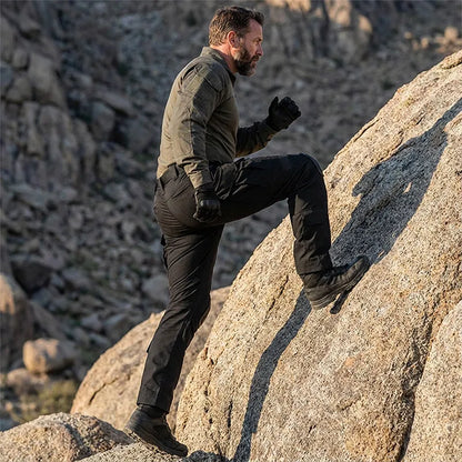 50% OFF – Rugged Men's Cargo Trousers with Built-In Knee Pads