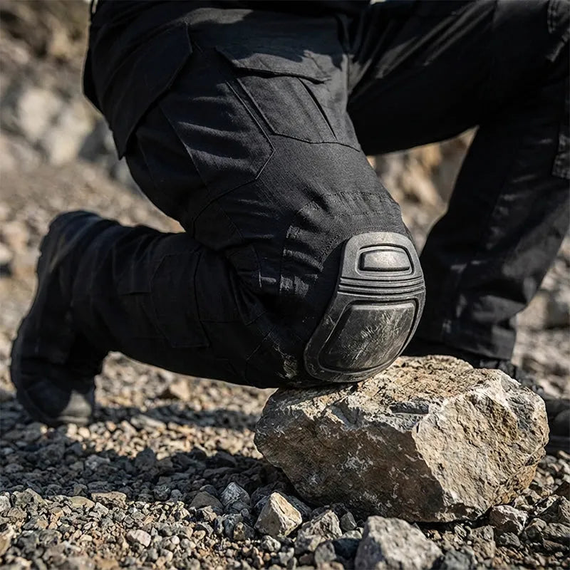 50% OFF – Rugged Men's Cargo Trousers with Built-In Knee Pads